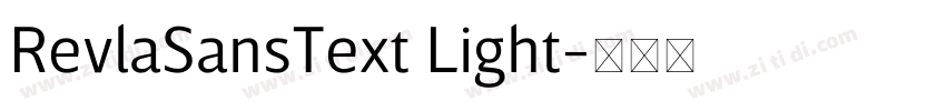 RevlaSansText Light字体转换